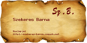 Szekeres Barna névjegykártya